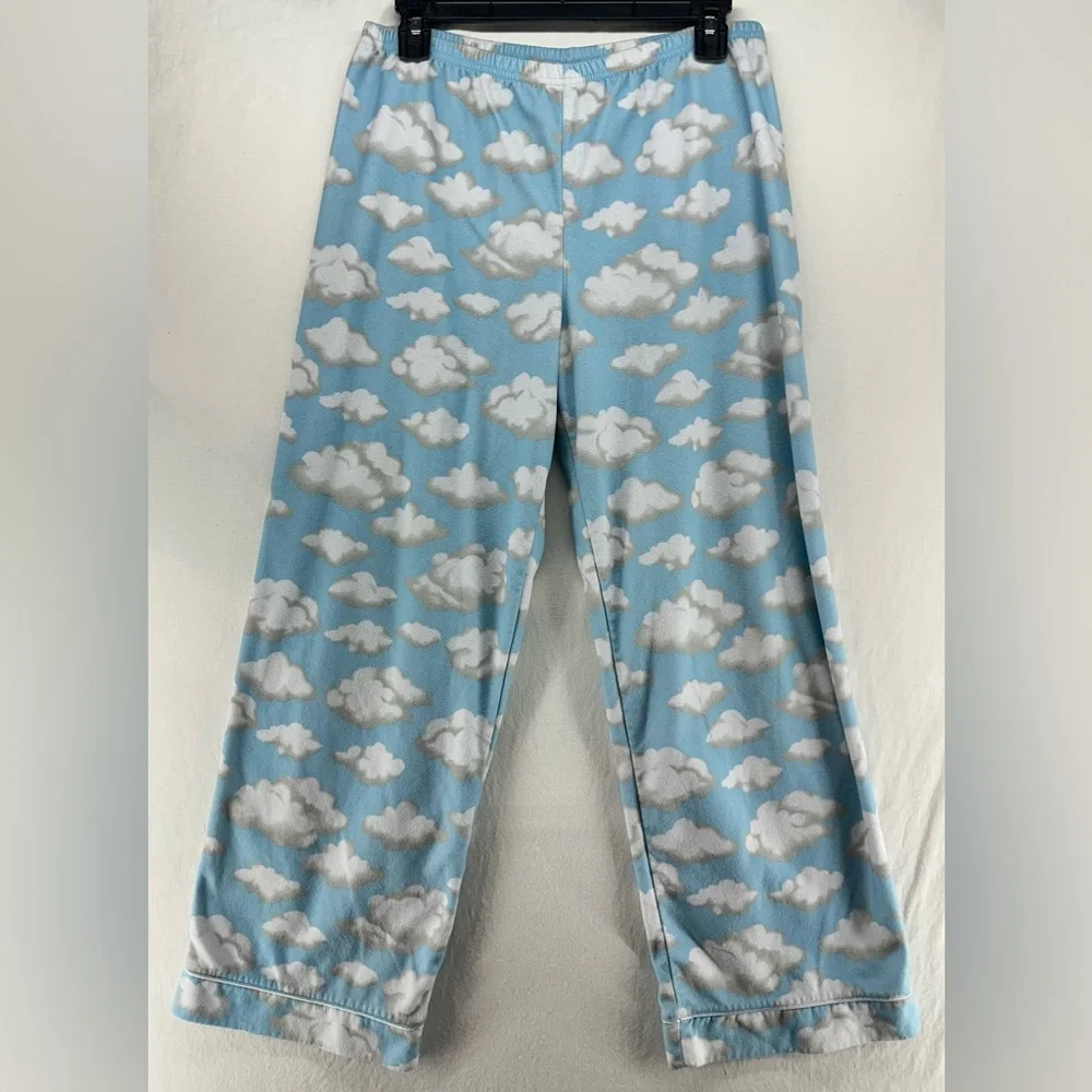 Nick and Nora Vintage 100% Cotton‎ Clouds Pajama Set Youth Size XL 14/16
